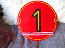 Runde Hausnummer 26 cm Emaille