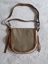 Gianni Chiarini Leder Cord Handtasche Tasche Crossbody Braun Beige