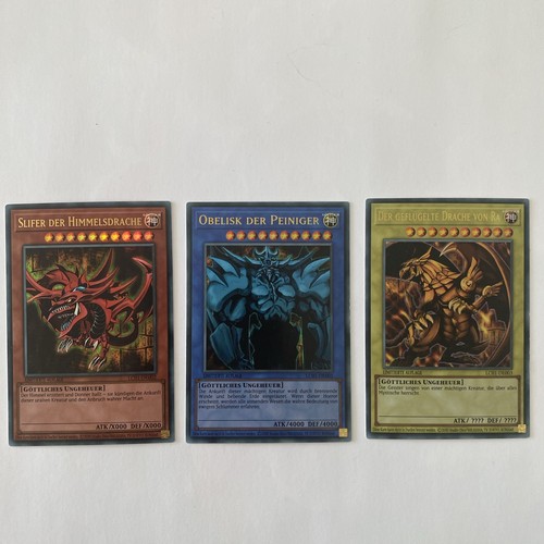 3x götterkarten - yu-gi-oh!,