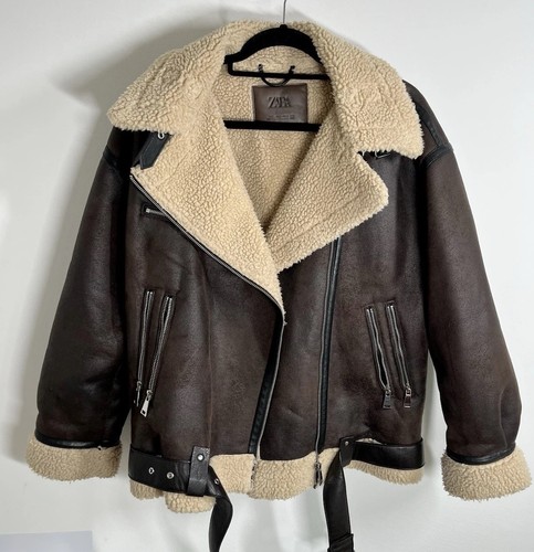 Zara damen bikerjacke - damen, leder