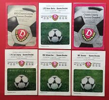 6 x Programmheft Fussball 1984/85/87 DYNAMO DRESDEN    ( F13738