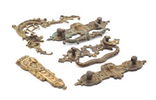 Möbelgriffe Schlüsselschild Beschläge Gründerzeit Konvolut Vintage Set