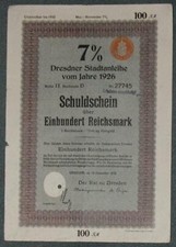 Stadt Dresden 7 % Anleihe 1926