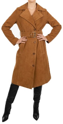 Langer damen trenchcoat aus - damen-trenchcoat,