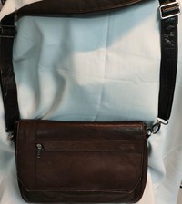 Pierre Leder Laptoptasche Notebooktasche Dunkelbraun