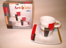 2er Set Espresso Tassen mit Untertasse, Van Well Design