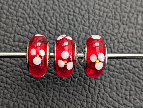 Pandora murano charms set red - charms,