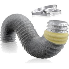 Abluftschlauch 150mm Lüftungsschlauch Schalldämmung Isolation Alu Flexrohr 2,5m