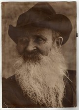 Silbergelatine Foto (27x20cm) um 1920  Mann mit Bart - signiert - Mängel