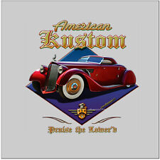 Hot Rod T-Shirt Vintage Garage Roadster US-Car Kustom Low Rider Tour  *1128 grau