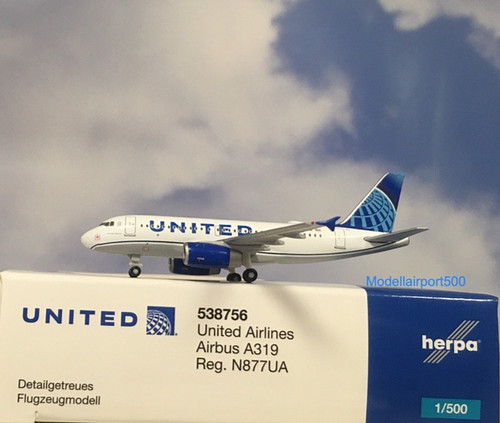 Herpa wings 500 airbus a319 - herpa, 1:500