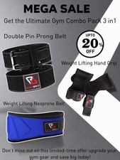 Gewichthebergürtel Set Handgriffe Doppelzinken Powerlifting Neopren Gürtel Combo