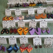 Ohrringe, Handarbeit, Unikat, verschiedene, kleine Ohrringe, Thema Halloween