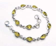 ? Echter Citrin im 925 Silber Armband 10 g – Strahlend Gelb, fac. Tropfen ?