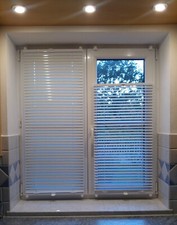 Aluminium Jalousien Lamellen mit Schieber 45 x 130 cm weiß  Fenster