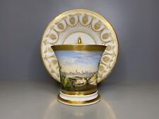 Nymphenburg Ansichtentasse Tasse UT Bez. München Maskaron Gold 1.Wahl 19.Jh.