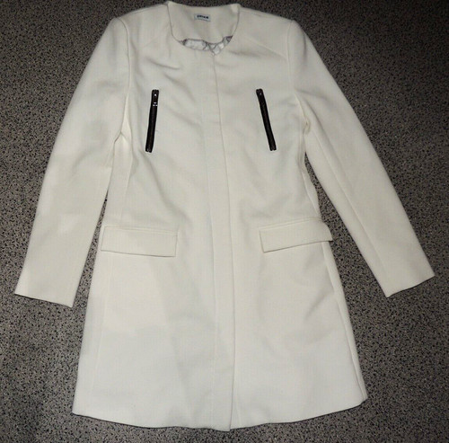 Eleganter damen mantel weiß - eleganter,