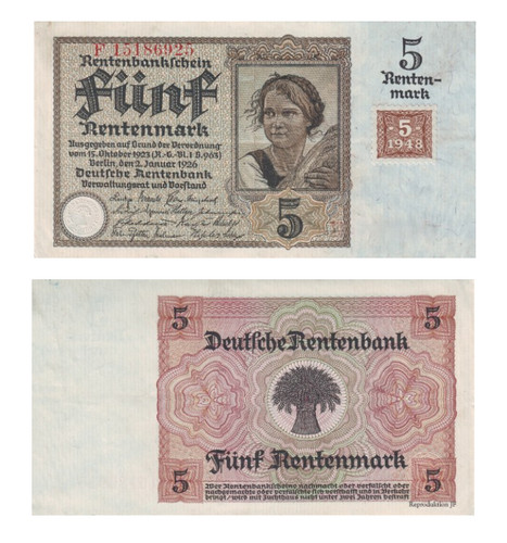 Rentenbankschein 5 - rentenbankschein,,