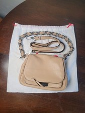 Abro Handtasche Beige Leder Crossbody 21 x 16 x 7 cm