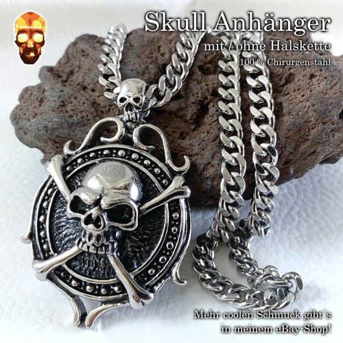Skull anhänger edelstahl - -,