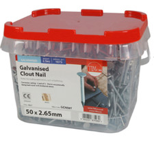 SPRENGNÄGEL 50 MM VERZINKT 1 KG & 2,5 KG FILZDACH SCHIEFER SCHUPPEN HEFT GROSSKOPF