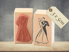 Motivstempel Brautpaar tanzt 3x5cm – Hochzeit Stempel für Karten & Deko