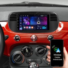 Für Fiat 500 2007-2015 4+64G Android 15 Autoradio Apple CarPlay Navi RDS +Kamera