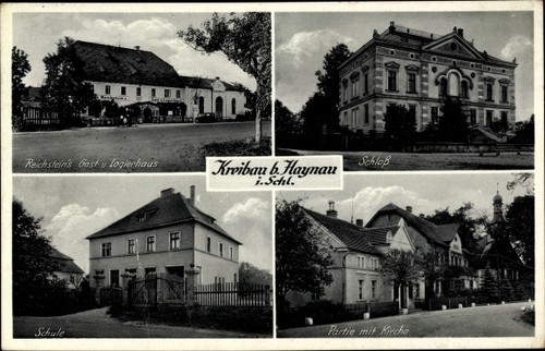 Krzywa kreibau schlesien - ak,