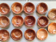 Vintage Alte Schüsselchen Beistellschälchen Pressholz 14 Stück