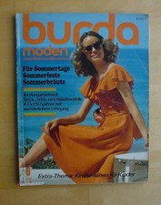 Burda Mode 06/74 Modezeitschrift HOCHZEIT Braut Glockenrock Häkel-Bikinis 70er