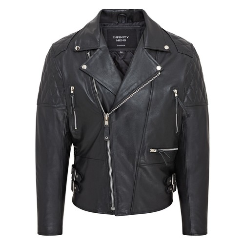 Herren schwarz biker - schwarz,
