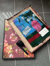 Orig. Gucci Flora XXL Schal Tuch 100% Wolle Neu