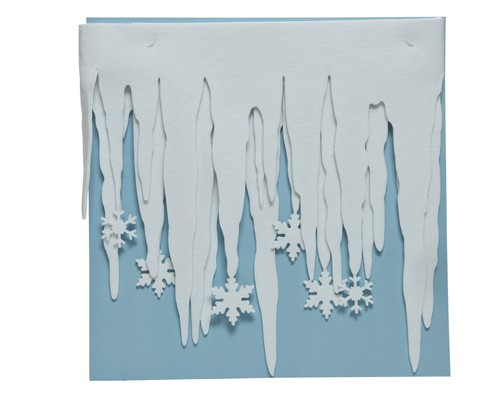 Eiszapfen girlande filz - girlande, 34cm