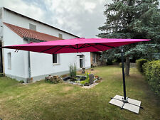 Schneider Ampelschirm Sonnenschirm Pink 270 x 270 cm + Platten /2