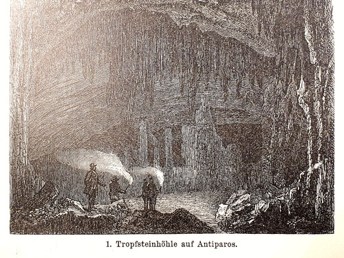 Alte lithographie höhlen - alte,