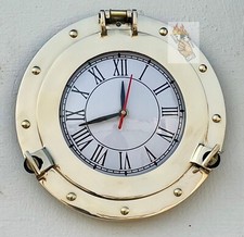 Maritime Bullaugenuhr massiv antik Messing Schiffe 12 Zoll maritime Uhren