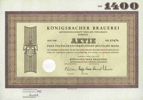 Königsbacher brauerei 1971 - brauerei,