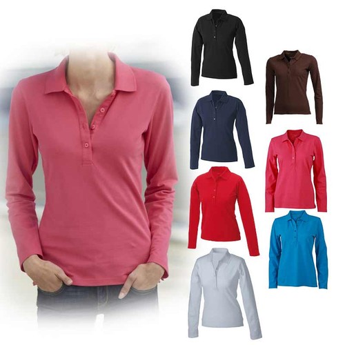 Damen langarm polo - damen,