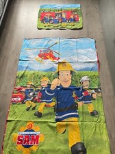 Feuerwehrmann Sam Bettwäsche Set Decke + Kissen 140x200 70x90 Jungs Helikopter