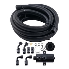 0.75L Öl Catch Tank mit Filter Oil Can Auffangbehälter + AN10 Kraftstoffschlauch