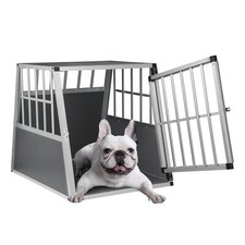 Alu Hundebox Transportbox Hundetransportbox Autotransportbox Auto Reisebox Grau