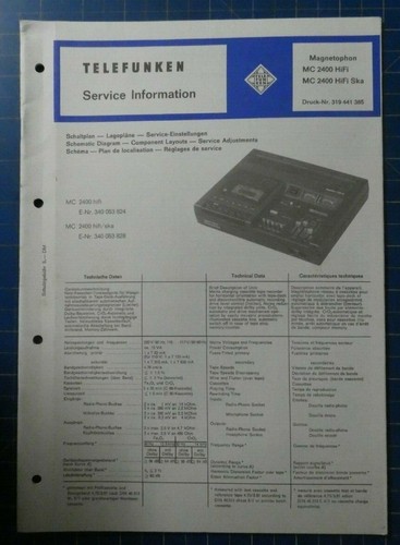 Telefunken service information - service,