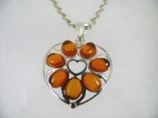 Bernstein Anhänger Silber 925