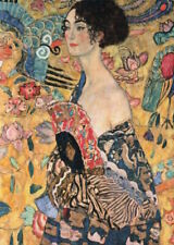 Kunstkarte Gustav Klimt "Dame mit Fächer"