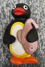 Pingu mit Fisch Badeschaum Figur 15cm 1992 Editoy / SRG - BBC Enterprises
