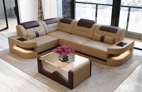 Ledersofa sofa leder eckcouch - sofa,