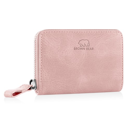Brown bear slim wallet - bear,
