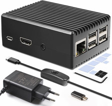 Miuzei Raspberry Pi 3 B+ Gehäuse Mit Netzteil Raspberry Pi 3B Gehäuse Aluminium 