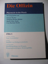 Die Offizin, Pharmazie in der Praxis, Thieme Verlag, Neue Arzneimittel, 1986/1