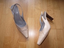 Dolcis Italy Leder Mules Sandalette Sandale Sling Slingback Pumps  Nude Gr. 40